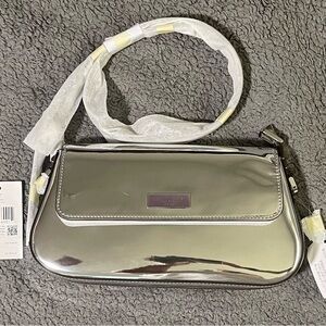 Kate Spade Metallic Silver Wristlet